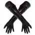 Latex - långa unisexhandskar - svart - L