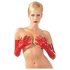 Latex - långa, unisex handskar (röd) - M