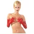 Latex lång unisexhandske (röd) - M