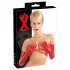 Latex lång unisexhandske (röd) - L