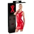 Late X ärmlös latexminiklänning (röd) - S