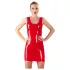 Late X ärmlös latexminiklänning (röd) - S