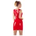 Late X ärmlös latexminiklänning (röd) - S