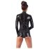 LATEX - öppen, långärmad kort overall (svart)