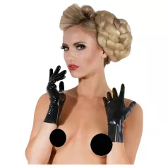 Latex korta, unisexhandskar (svarta) - M