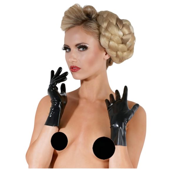 LATEX - korta, unisex handskar (svarta) - M