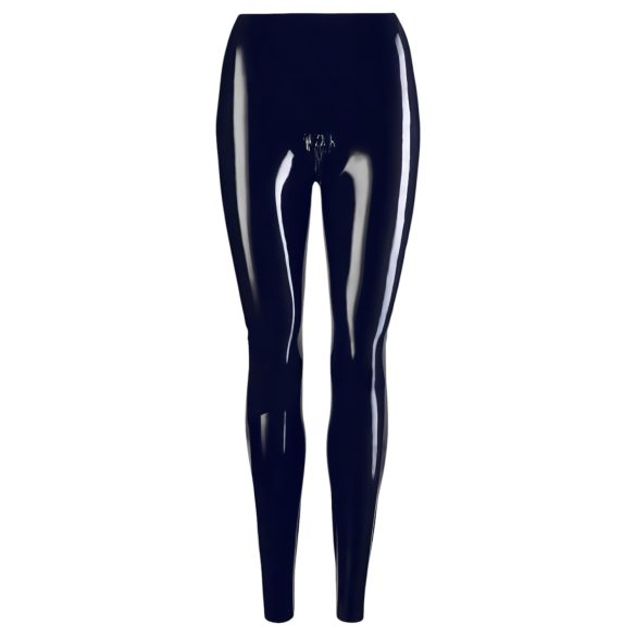 LATEX - leggings med dragkedja - svart latex