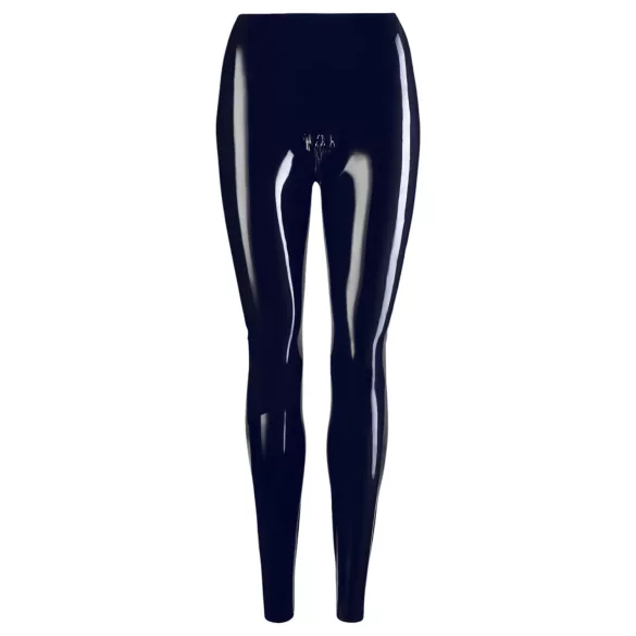 Latexleggings med dragkedja (svart) - XL