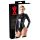Latex - långärmad dam-body (svart)