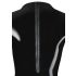 Latex - långärmad dam-body (svart) - 2XL