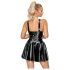 LATEX - klänning med volangkjol (svart) - XL