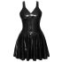LATEX - klänning med volangkjol (svart) - XL