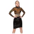 Latexgenomskinlig topp (genomskinlig svart)