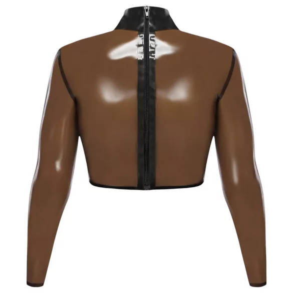 Latexgenomskinlig topp (genomskinlig svart)