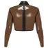 Latexgenomskinlig topp (genomskinlig svart)