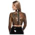 Latex - genomskinlig topp - svart latex - M