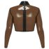Latex - genomskinlig topp - svart latex - M