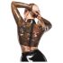 LATEX - transparent latex topp (transparent-svart) - S-L - XL