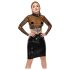 LATEX - transparent latex topp (transparent-svart) - S-L - XL