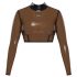 LATEX - transparent latex topp (transparent-svart) - S-L - XL