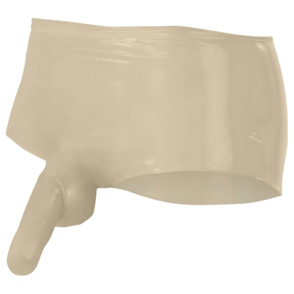 LATEX - Boxershorts med Penisöverdrag (naturlig) - L/XL