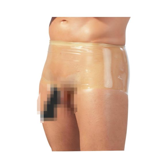 Latex - boxerkalsonger med penisfodral - naturfärgad - L/XL