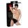 LATEX - kvinnotrosa med inbyggd dildo (svart) - L