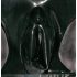 LATEX - damtrosa med inbyggt kondom (svart) - M