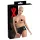 Late X damtrosor med slidkondom (svart) - XL