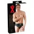 Latex herrkalsong med inbyggd penis och analdildo (svart) - M