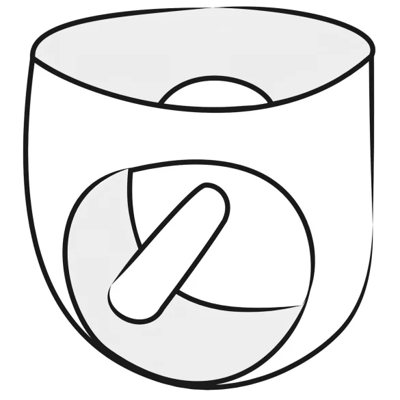Latex herrkalsong med inbyggd penis och analdildo (svart) - M
