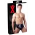 LATEX - herrboxer med koniskt analplug (svart) - XL