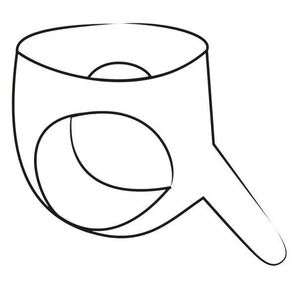 LATEX - underbyxa med yttre dildo - svart - S-L