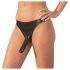 LATEX - yttre trosor med dildo - svart (S-L)