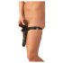 Latex - Ytter- och innerdildo - Svart (S-L)