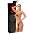 LATEX - yttre underplagg + 2 inre dildos - svart (S-L)