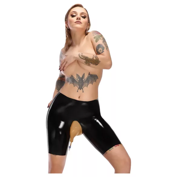 LATEX - latexunderbyxa med tappningsöppning (svart)