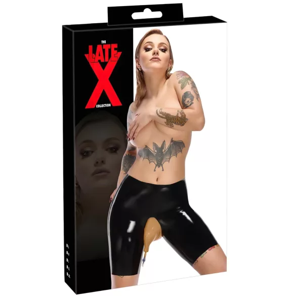 LATEX - latexunderbyxa med tappningsöppning (svart)
