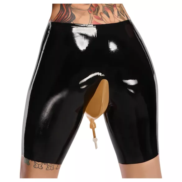 LATEX - latexunderbyxa med tappningsöppning (svart)