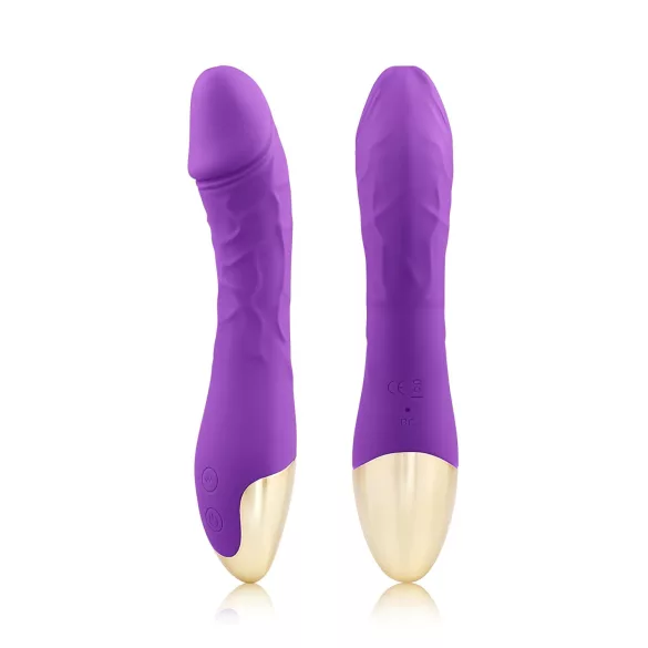 Mrow Real Lover - vibrator uppladdningsbar vattentät realistisk silikon lila