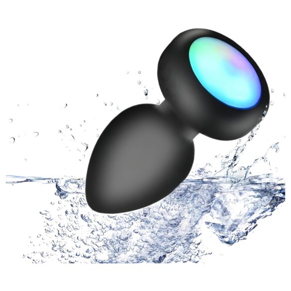 Mrow - analvibrator med fjärrkontroll och belysning - svart