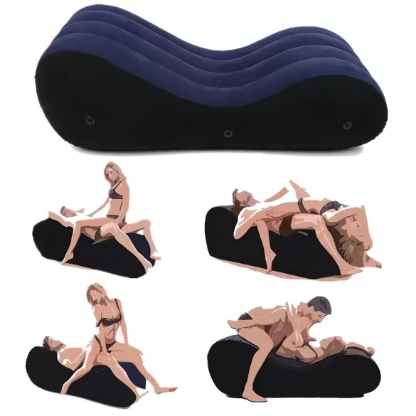 Magic Pillow - Uppblåsbar sexsoffa - stor - blå