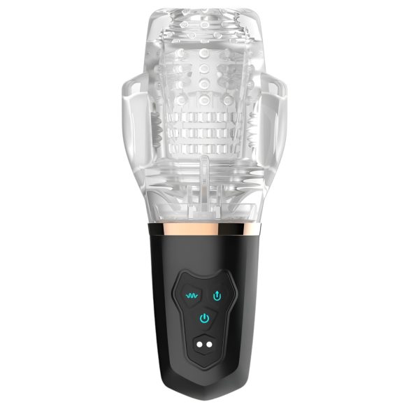 Funny Me Rocket Cup - sugvibrerande onanimaskin (transparent-svart)