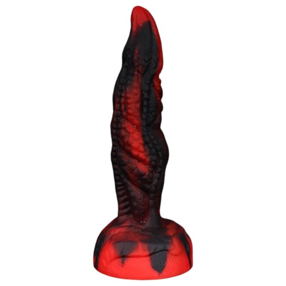 OgazR Hell Dong - ribbad dildo - 20 cm (röd)
