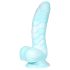 OgazR Sjöorm - räfflad dildo - 17 cm (blå-vit)