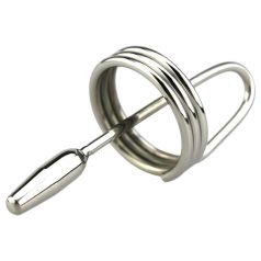 DeepRing - penisdilator med ring - metall 9cm - silver