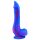 Inkipus - silikon­dildo med bollar - 18cm (blå-rosa)