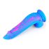 Inkipus - silikon­dildo med bollar - 18cm (blå-rosa)