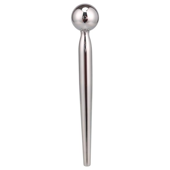 FukR - penisdilator med kulor - metall - 8cm - silver