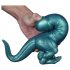 Dinosaurie dildo i silikon - 26 cm (turkos)